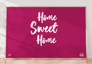 Home sweet home - vandret plakat