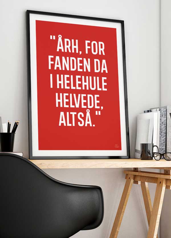 Årh for fanden-plakat - detbedstehjem.dk