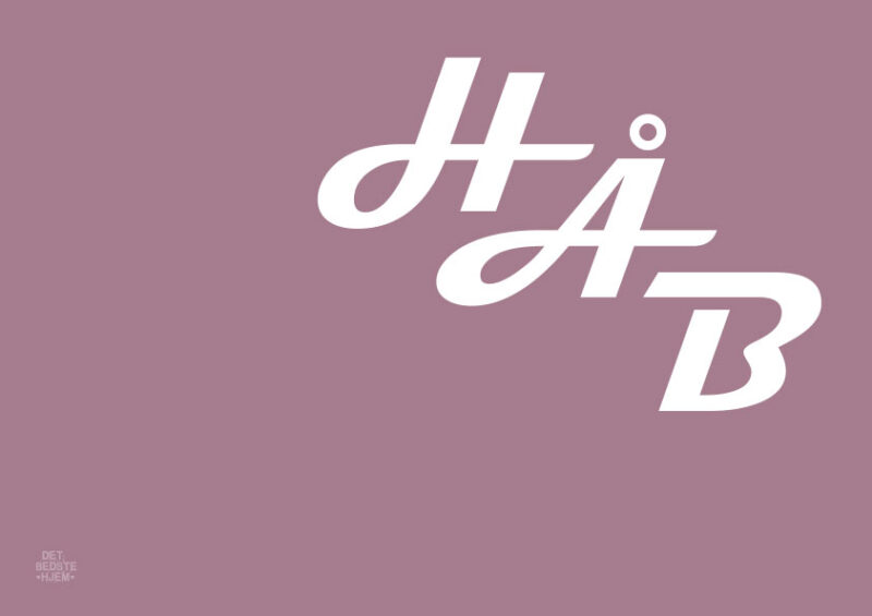 Håb-plakat med rosa-baggrund fra detbedstehjem.dk - vandret
