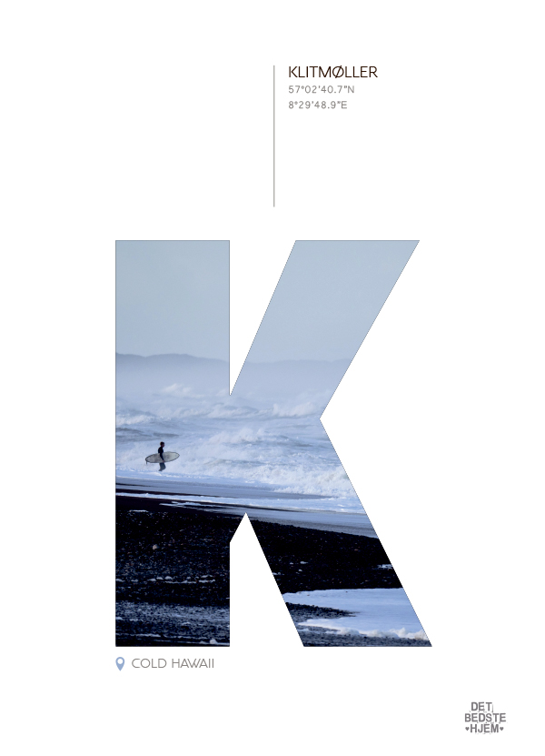 Klitmøller - Cold Hawaii-plakat - detbedstehjem.dk