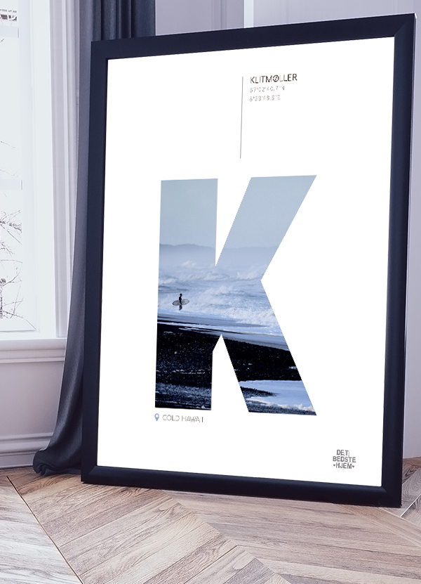 Klitmøller - Cold Hawaii-plakat - detbedstehjem.dk