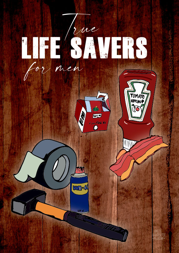 Real life savers-plakat - fanstastiske og produkter redder dagen