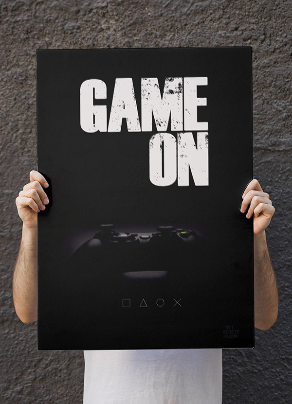Game on - Cool plakat til gameren - detbedstehjem.dk