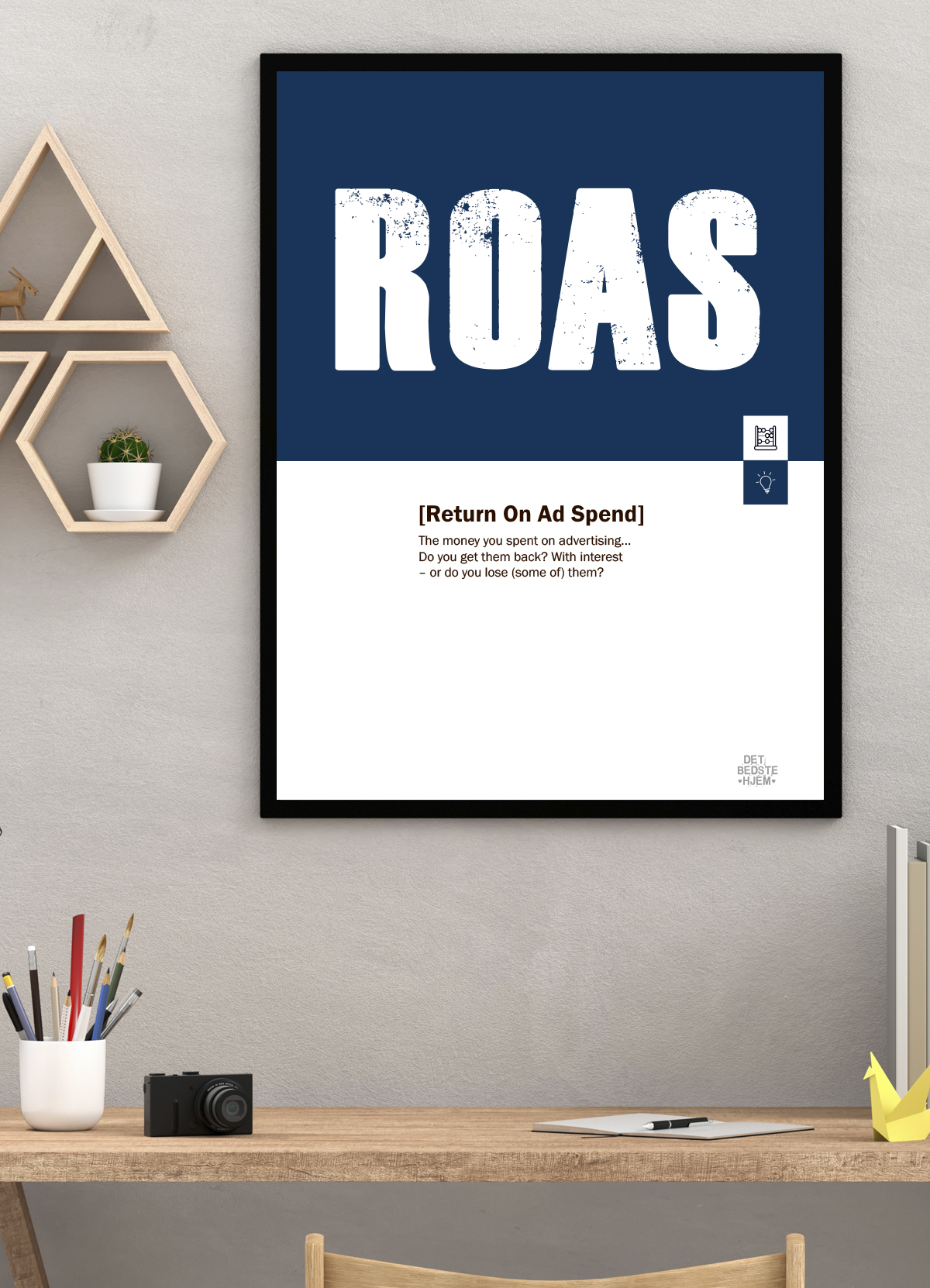 Se ROAS-marketing-plakat - 30 x 40 cm - Kr. 219,- hos Detbedstehjem.dk