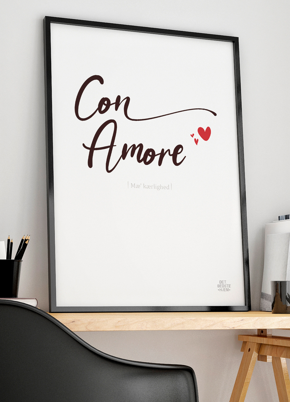 Se Con Amore-plakat - 70 x 100 cm - Kr. 349,- hos Detbedstehjem.dk