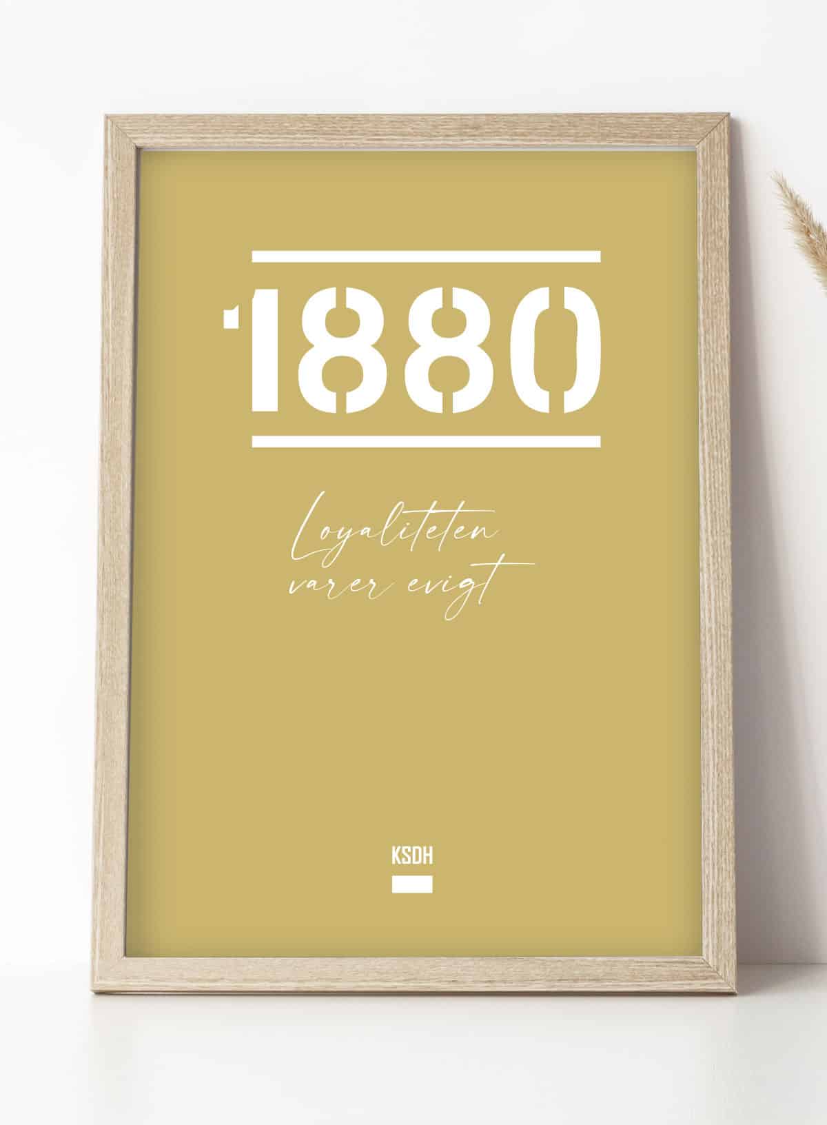 AGF-plakat - 1880 - Loyaliteten varer evigt - 21 x 29,7 (A4) Kr. 199,-