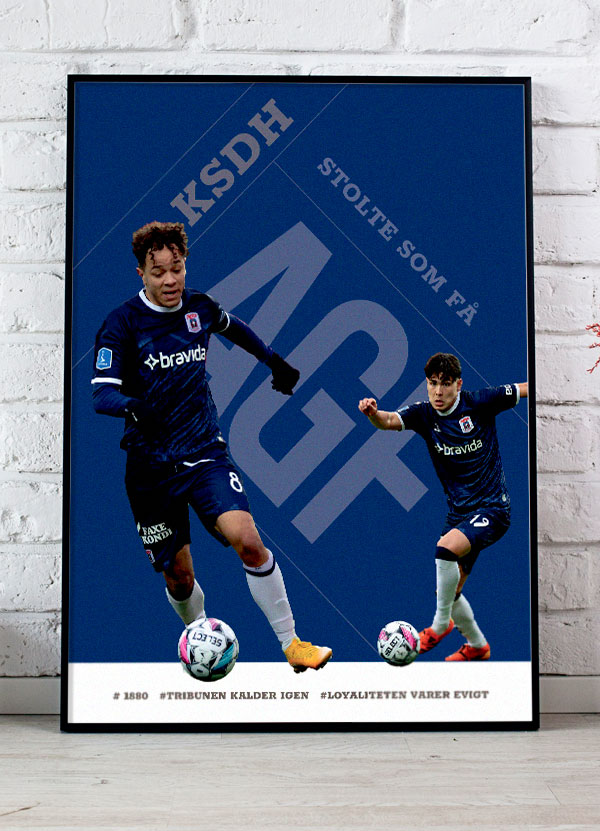 AGF-plakat - 2 spillere - Anderson og Kahl