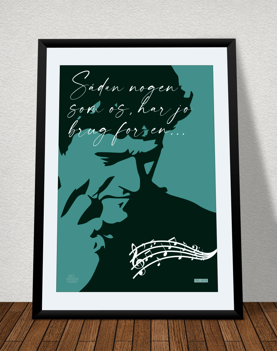 Sådan nogen som os Poul Krebs-plakat - portræt - 70 x 100 cm - Kr. 349,-