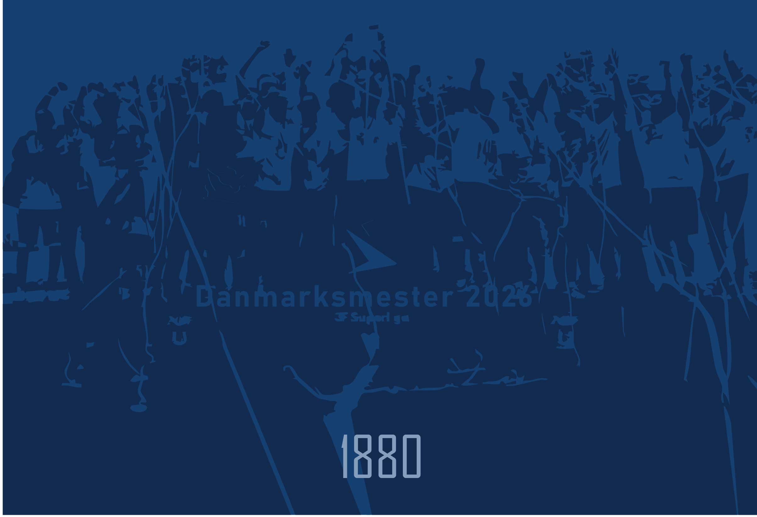 AGF-plakat i AGF-blå med fansangen I troede vi var døde og borte - detalje